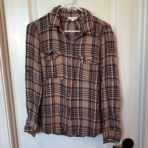 Max Studio Multicolor Plaid Shirt